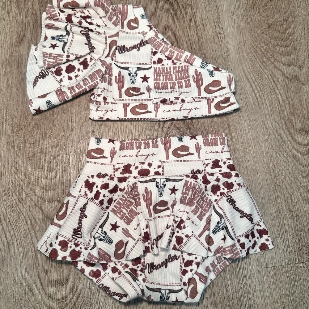 Kids Western Print Outfit